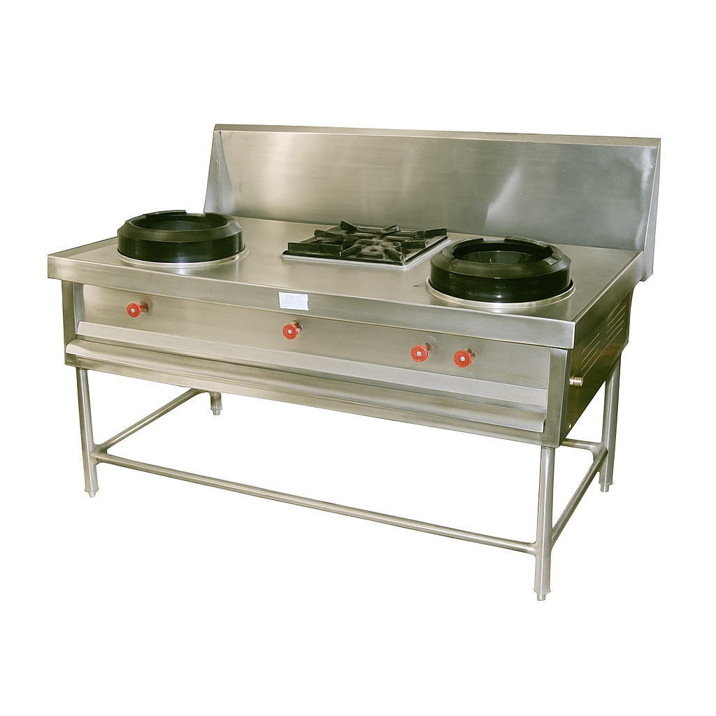 3 Burner Indian Chinese Gas Range